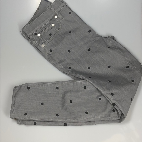 NWT J Crew 9" High-Rise Toothpick Polka Dot Jean - Picture 2 of 8